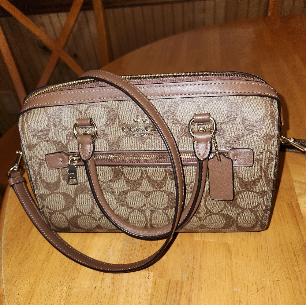 Coach Rowan Satchell in Signature Canvas